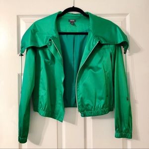 Kenneth Cole Reaction Cropped Green Jacket